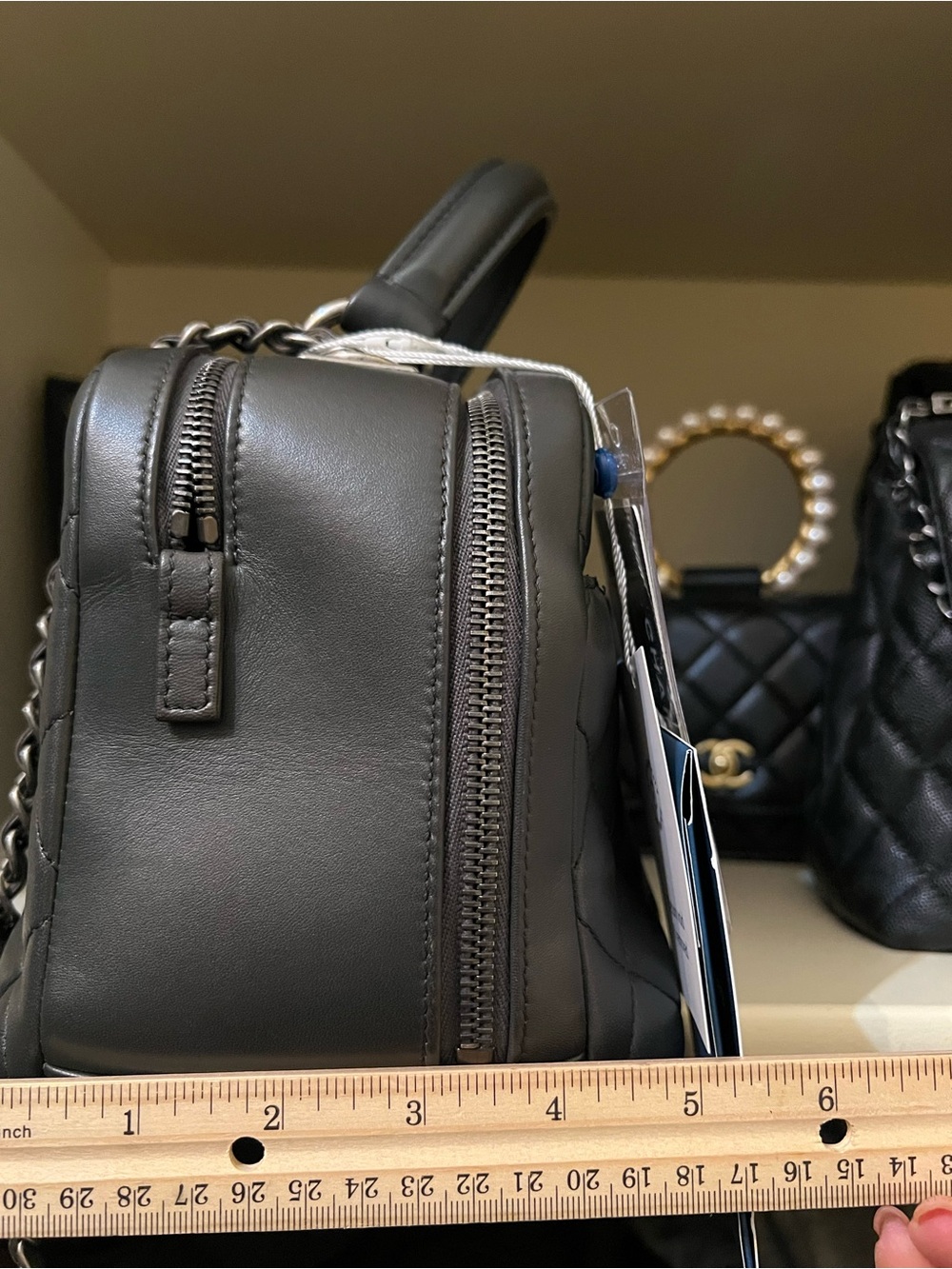 Chanel Trendy Bowling Leather Top-Handle Shoulder Bag - Picture 5 of 16